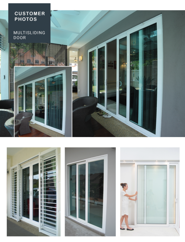 Panel Multi Sliding Door Clear Glass Reliance Home