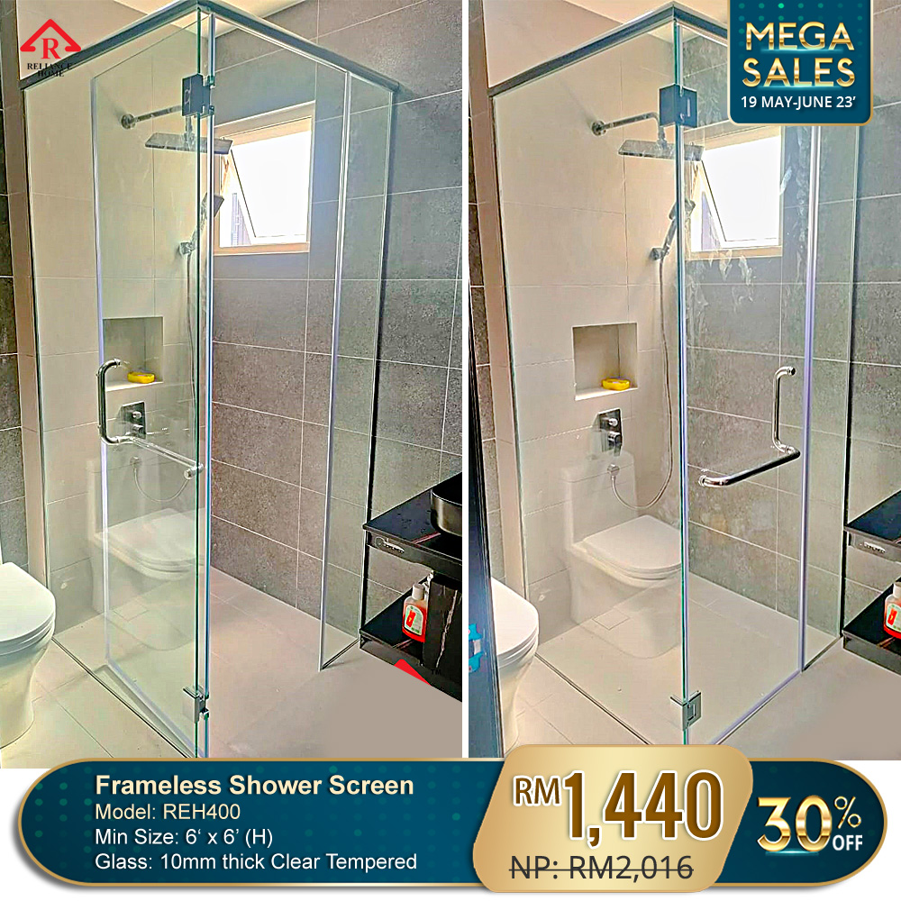 Frameless Shower Screen — REH400 - Reliance Home