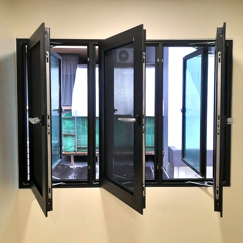 Security Mesh + Glass Double Multi Folding Door (Luxe Series ...