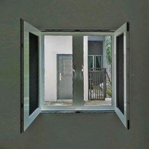 Security Mesh + Glass Double Casement Window (Prestige series)