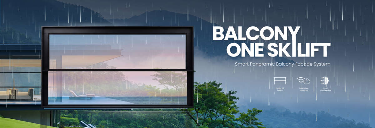 balcony skylift, automatic sliding window